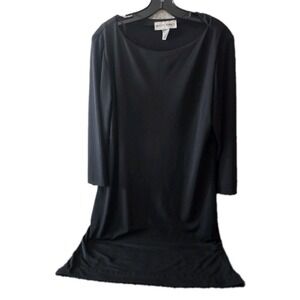 Betsy's Things Black Shift Dress‎ Women's 14 USA Made Minimalist 90s
